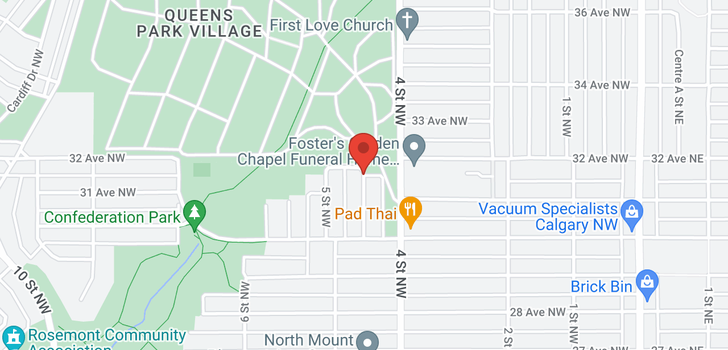 map of 3121 4A ST NW